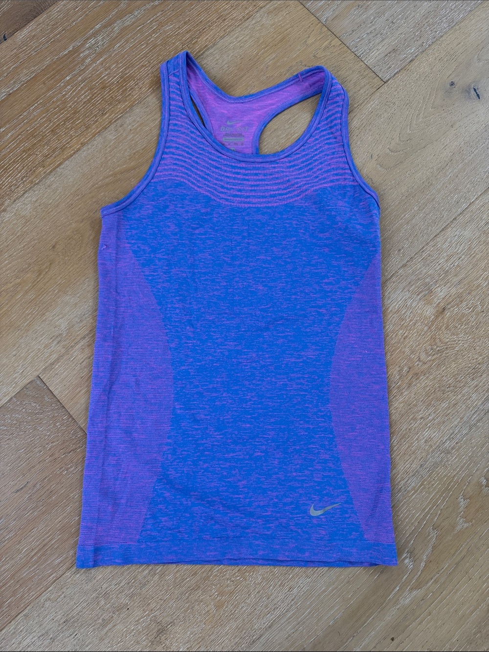 Nike Women's Blue and Purple Seamless Racerback Tank